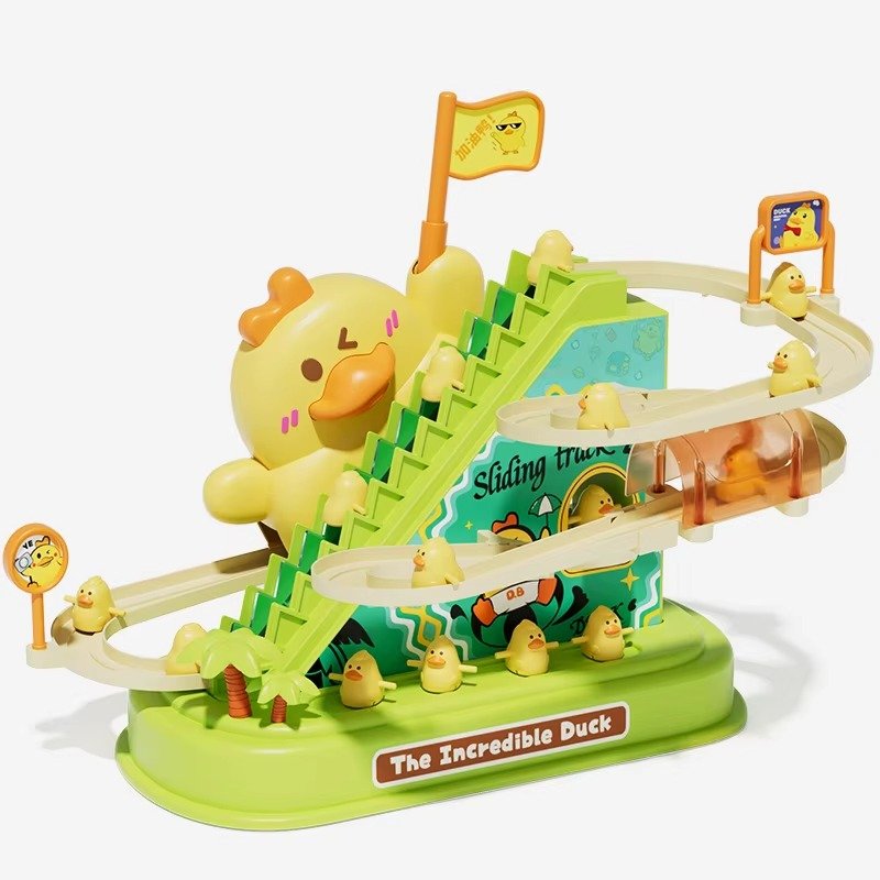 Duck Climbing Stairs Toys Audible Light Electric