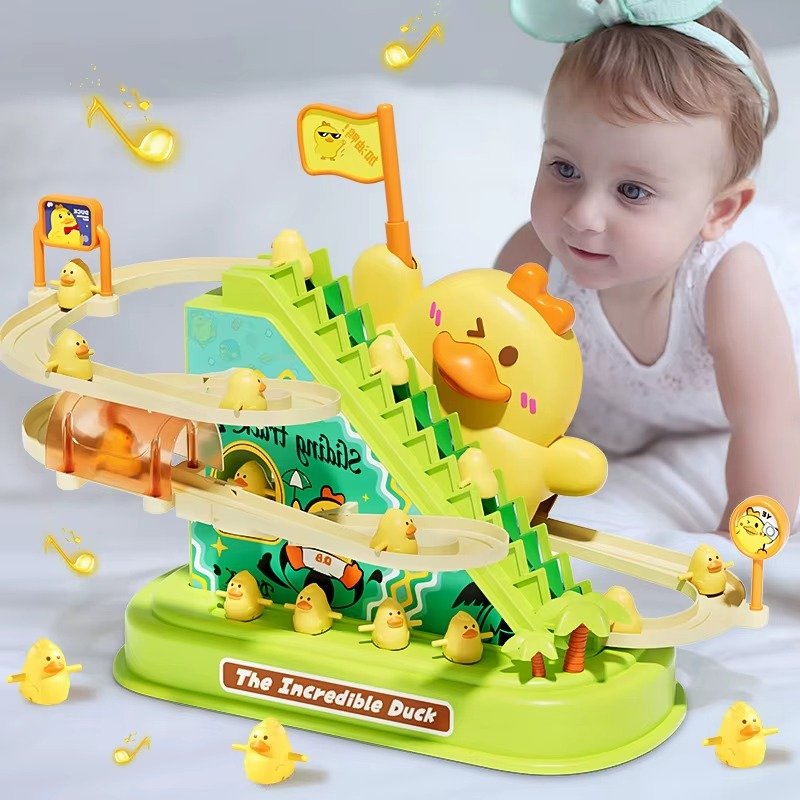 Duck Climbing Stairs Toys Audible Light Electric - Image 2