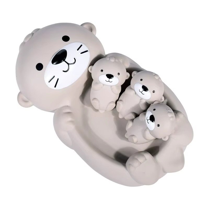 Otter Bath Toy Set, Child-Mother Otter Playset Tub