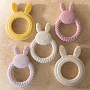 Baby Teether Silicone Toy BPA Free Cartoon Rabbit 1PCS