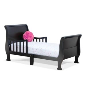 Classic Design Toddler Bed in Espresso, Low-to-Floor Wooden