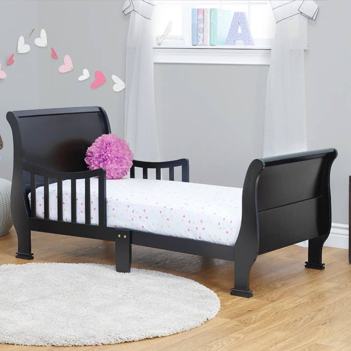 Classic Design Toddler Bed in Espresso, Low-to-Floor Wooden - Image 2