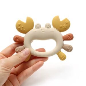Silicone Teether Ring Toys for Baby Crab
