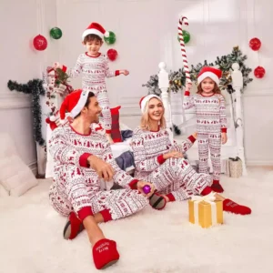 Christmas Family Pack Family New Year set  cotton soft pajamas